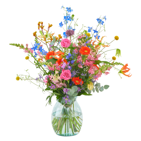 Rouwwerk Rijke kleuren - Rouwboeket