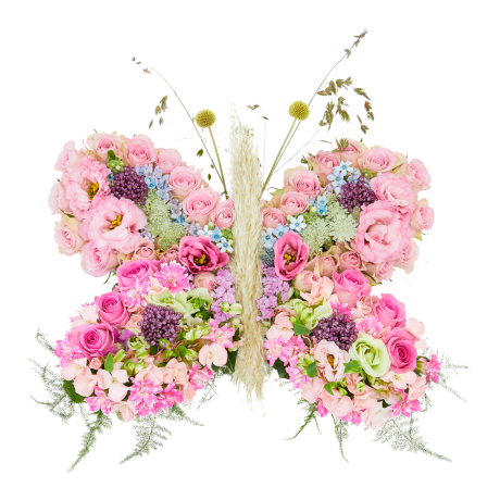 Rouwwerk Weggevlogen - Vlindervorm