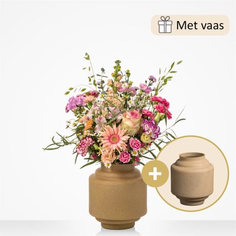Boeket Cadeauset Vaas vol geluk