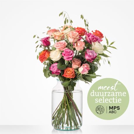 Boeket Groen Gekeurd rozen Boeket Groen Gekeurd rozen