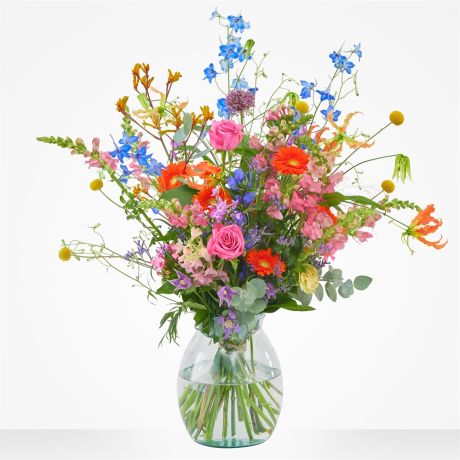 Rouwwerk Rijke kleuren - Rouwboeket